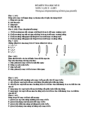 Đề thi học kì II Vật lí lớp 9 (Có đáp án)